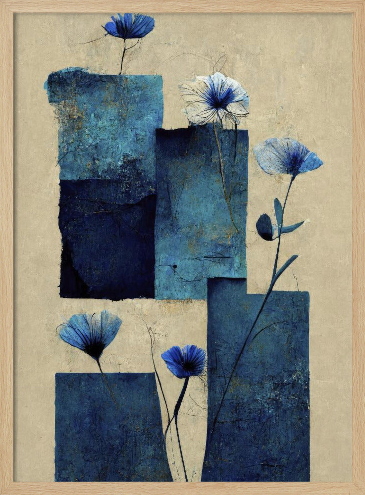 Blauwe Bloesems | Poster