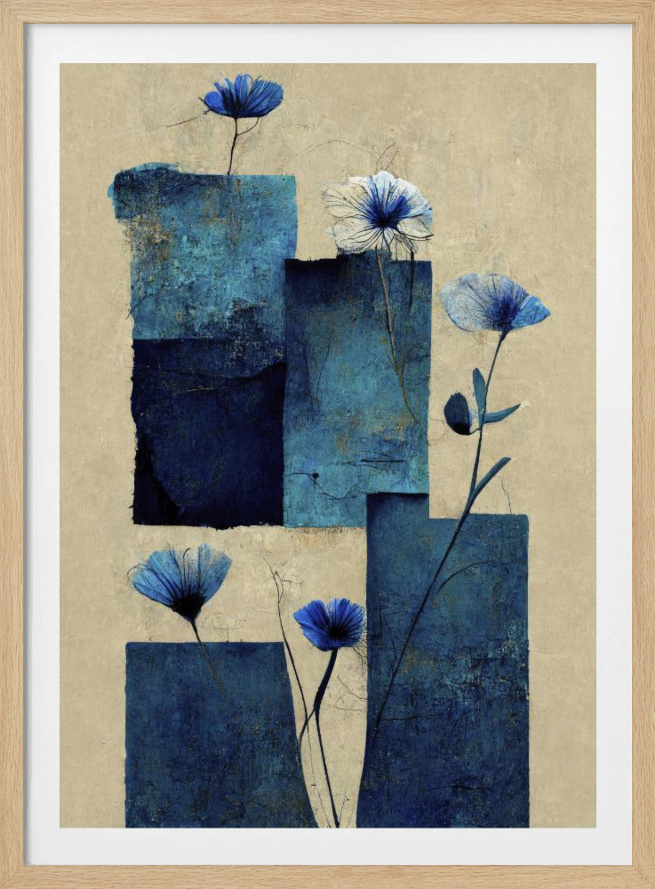 Blauwe Bloesems | Poster