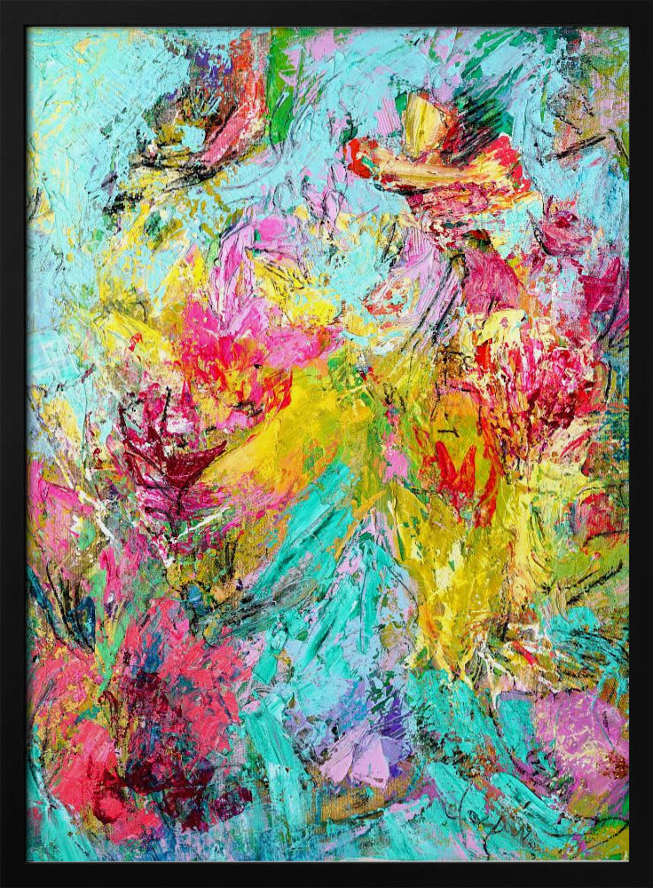 Expressionistisch kleurrijk abstract | Poster