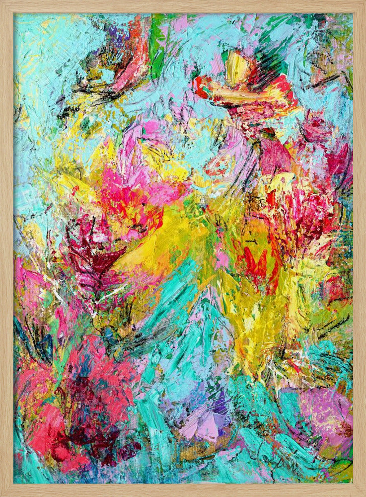 Expressionistisch kleurrijk abstract | Poster