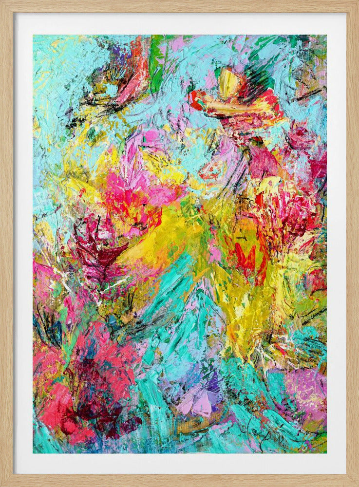 Expressionistisch kleurrijk abstract | Poster