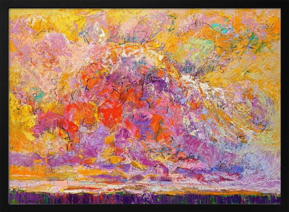 Expressionistisch kleurrijk abstract | Poster