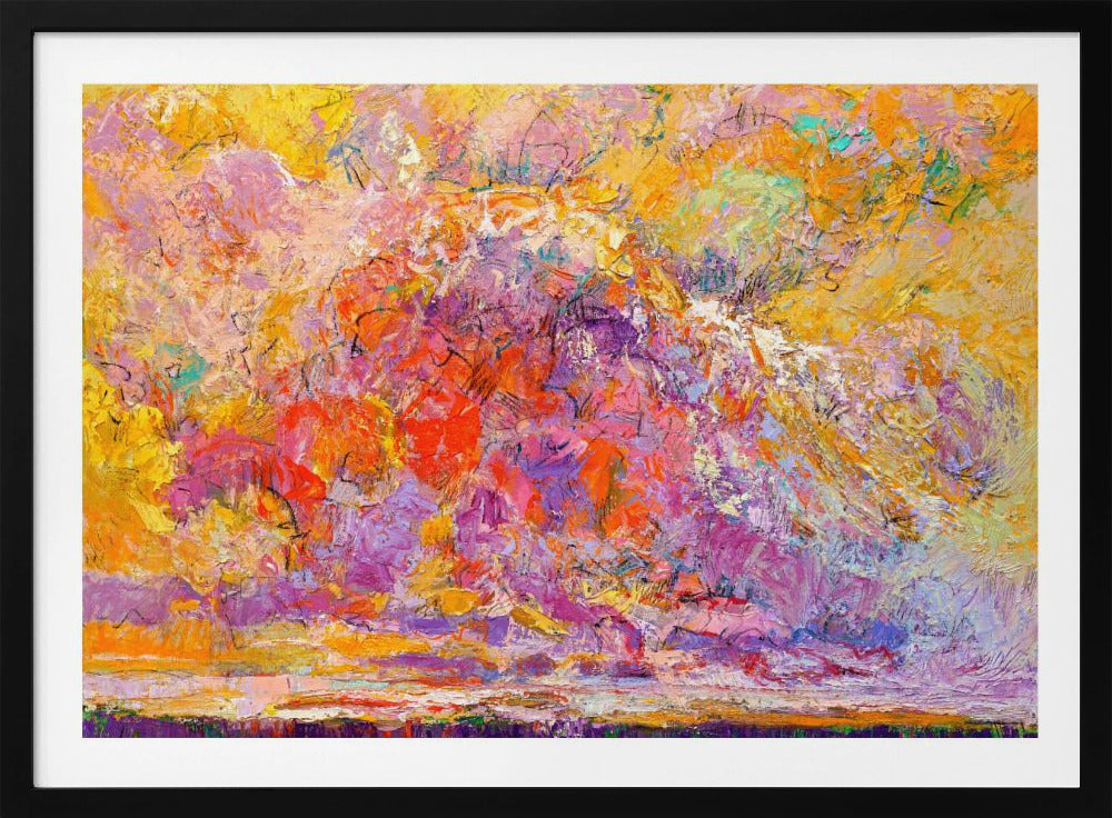 Expressionistisch kleurrijk abstract | Poster