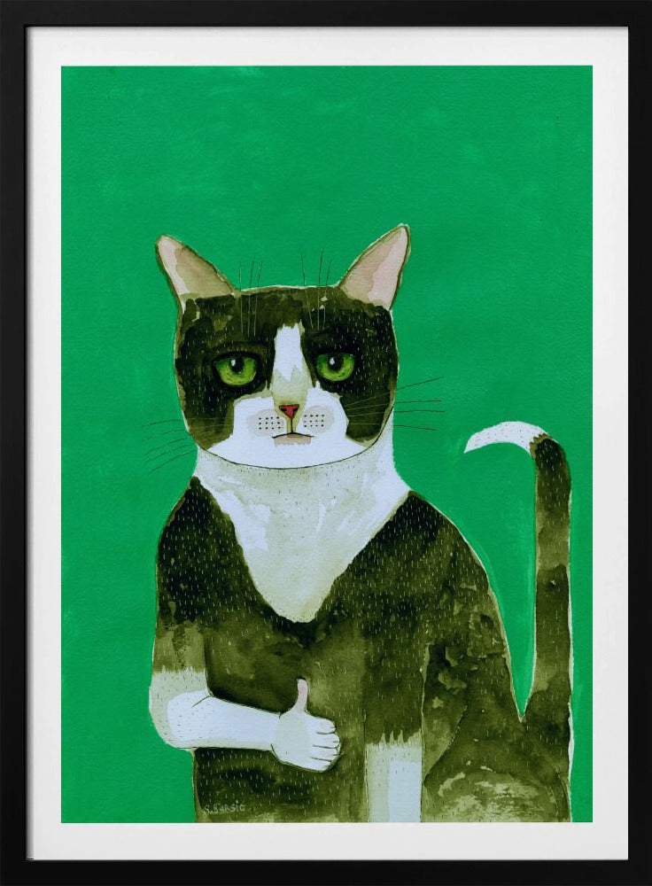 Tuxedo Cat Duimen Omhoog | Poster