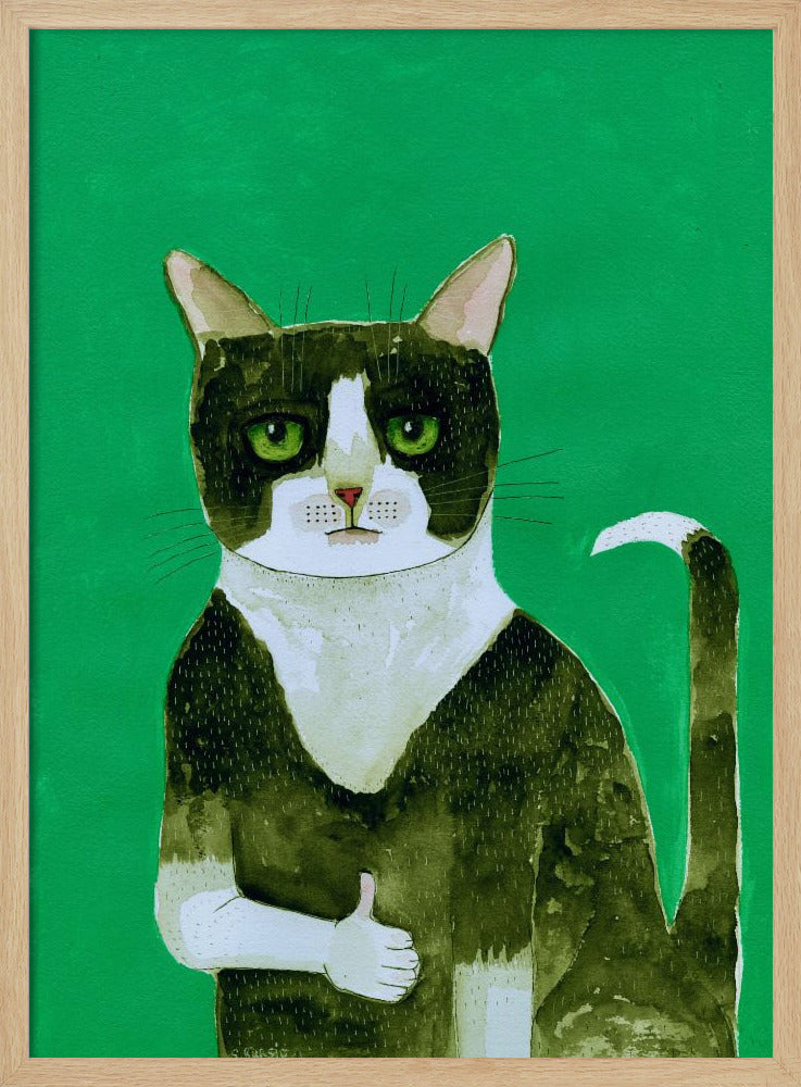 Tuxedo Cat Duimen Omhoog | Poster
