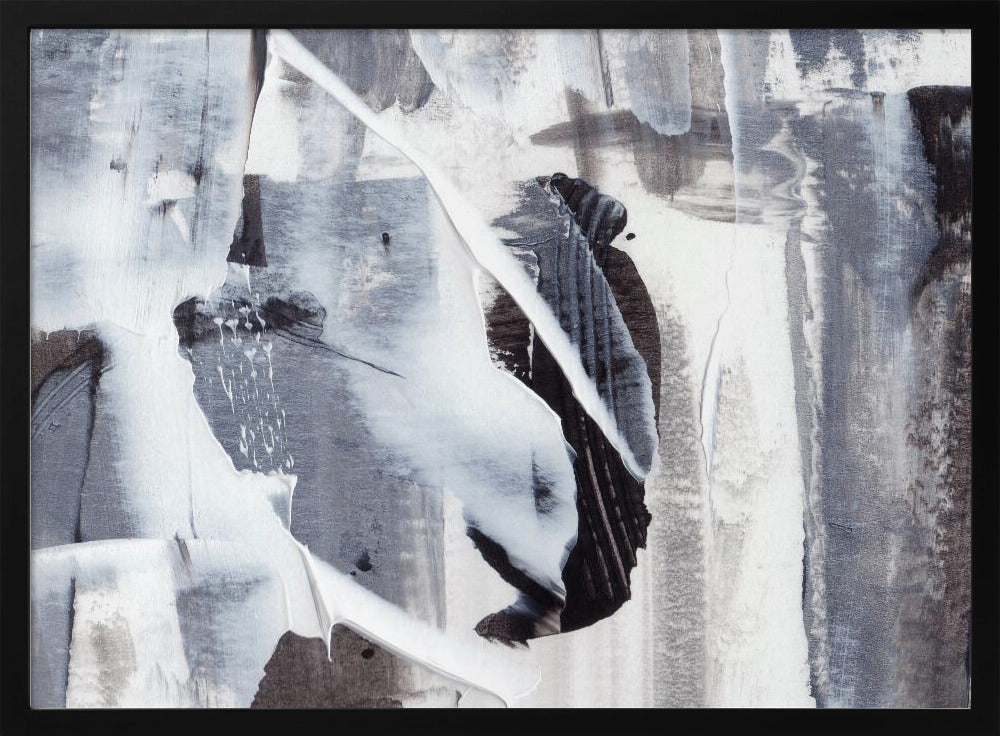 Monochrome penseelstreken | Poster