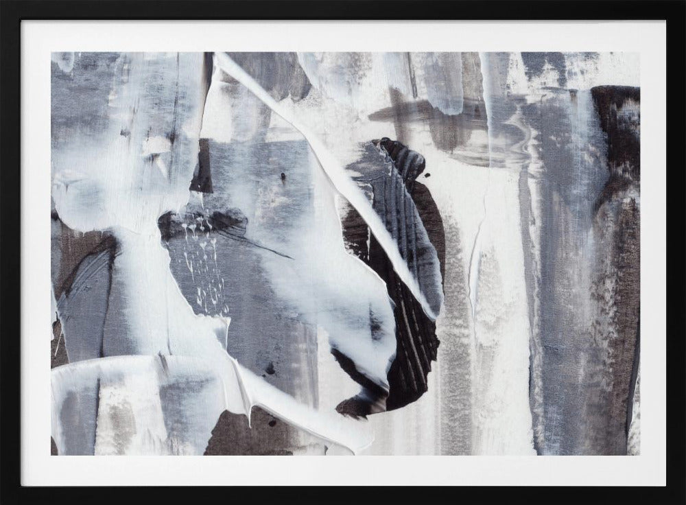 Monochrome penseelstreken | Poster