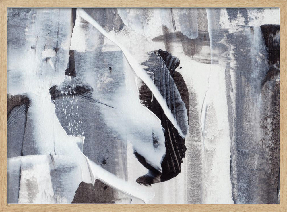 Monochrome penseelstreken | Poster