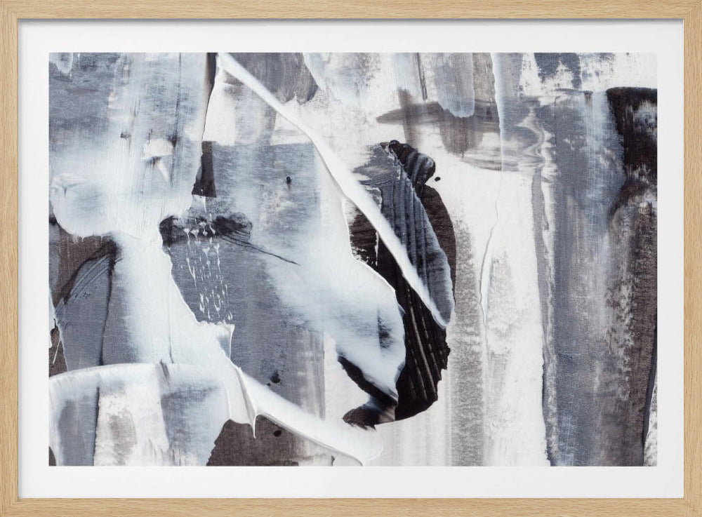 Monochrome penseelstreken | Poster