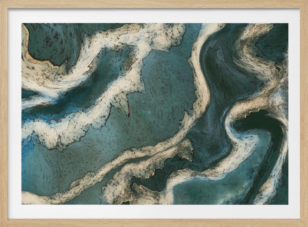 Alcohol Ink Groen Goud | Poster