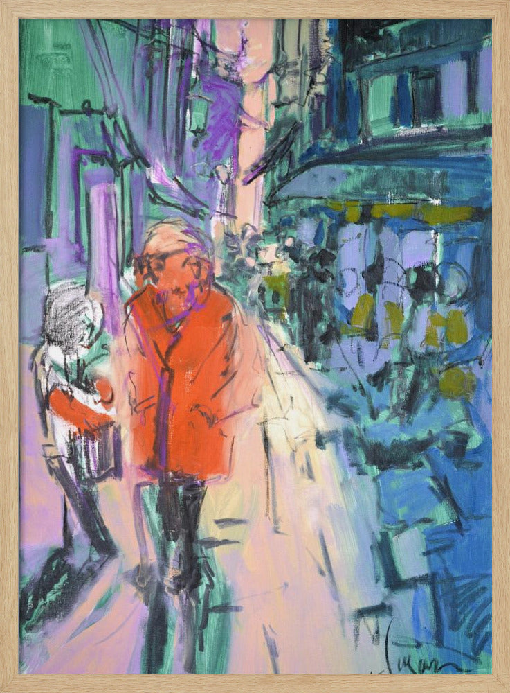 Levendige Straatwandeling | Poster