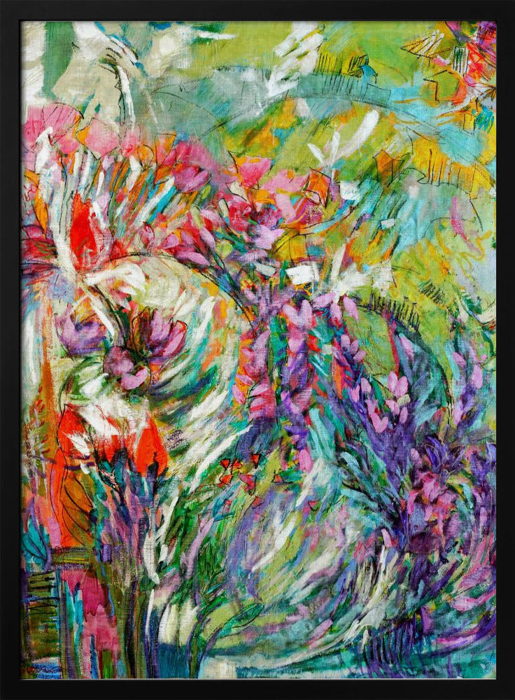 Roze bloesems abstract | Poster