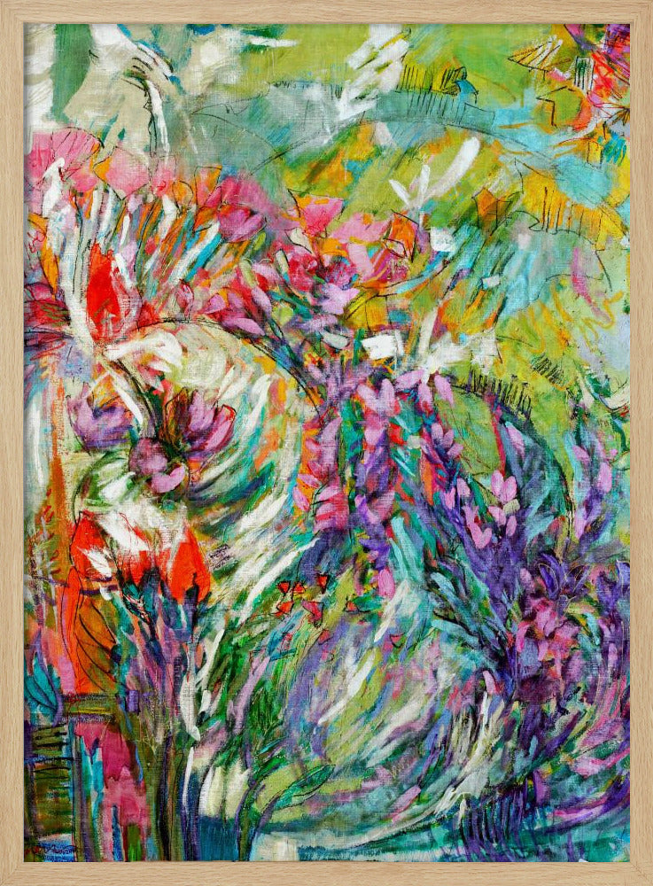 Roze bloesems abstract | Poster