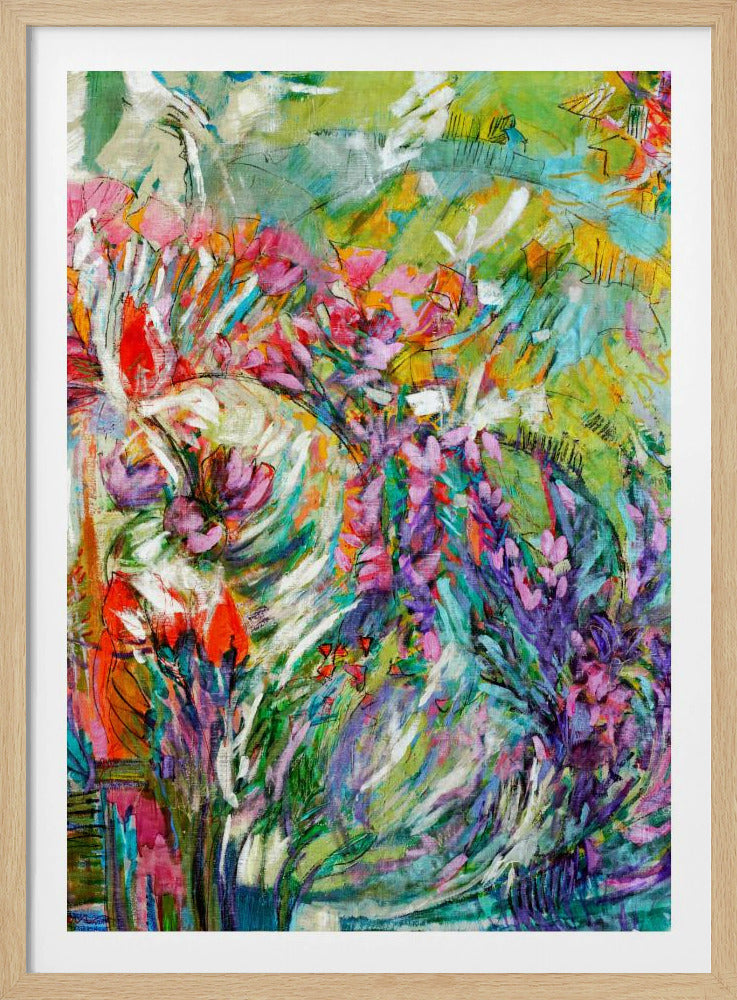 Roze bloesems abstract | Poster