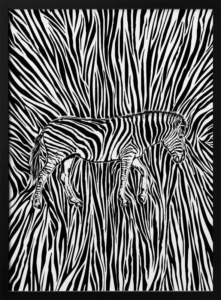 Afrikaanse zebra gestreepte camouflage | Poster