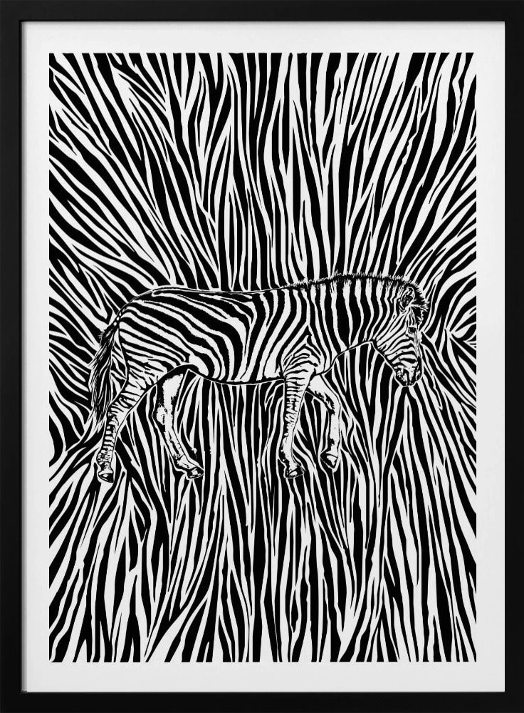 Afrikaanse zebra gestreepte camouflage | Poster