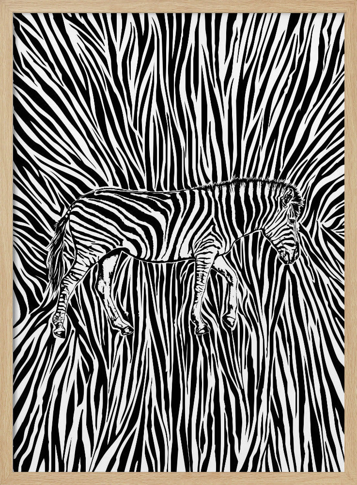 Afrikaanse zebra gestreepte camouflage | Poster