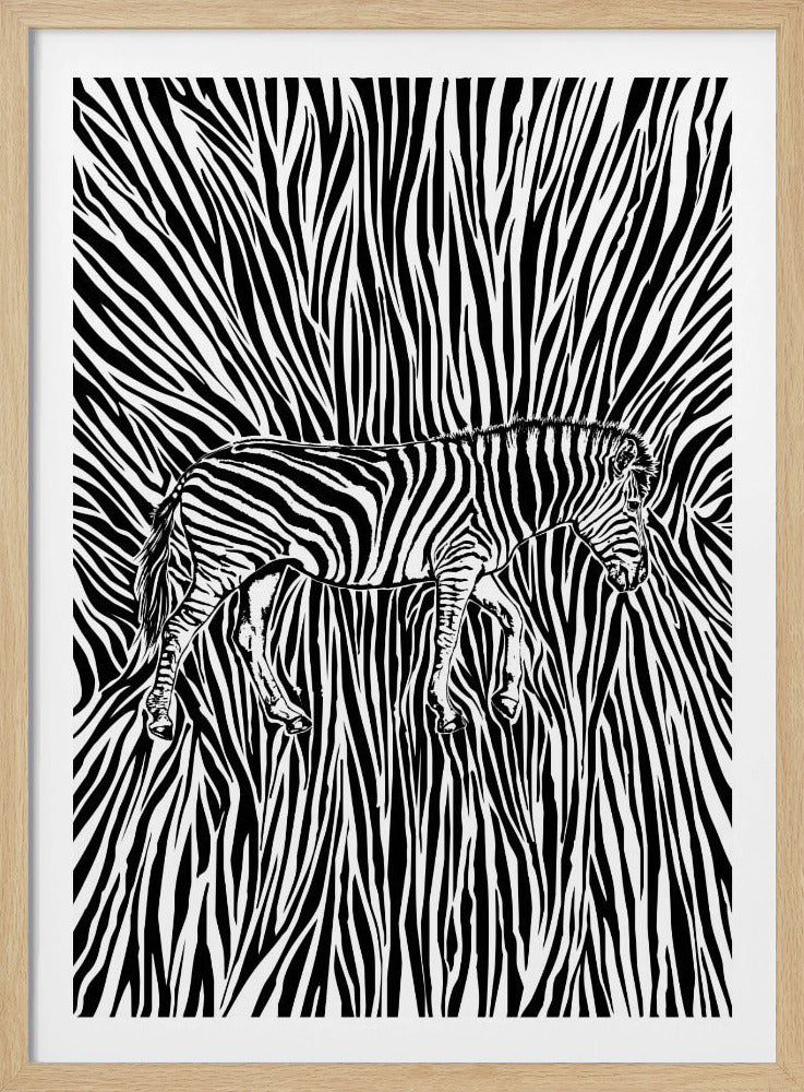 Afrikaanse zebra gestreepte camouflage | Poster