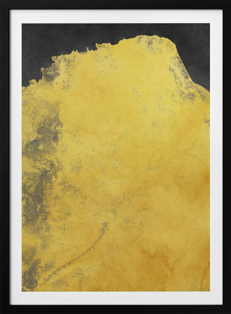 Minimalistisch landschap zwart en geel 01 | Poster