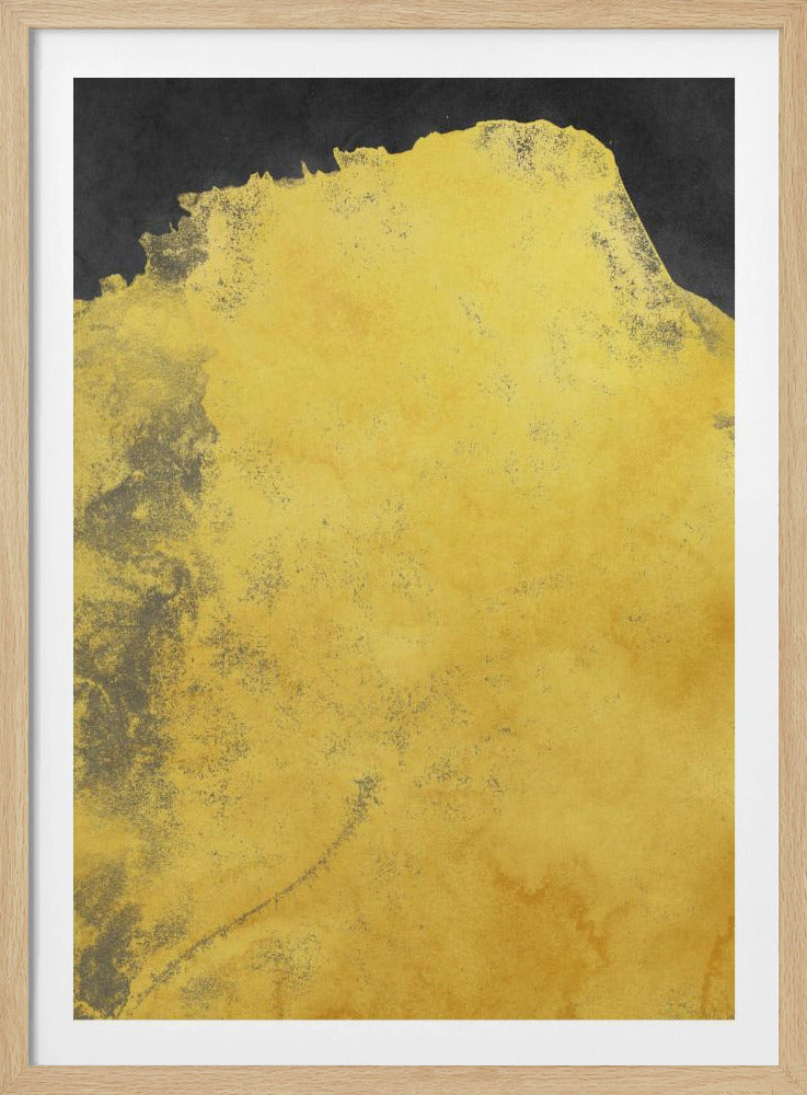 Minimalistisch landschap zwart en geel 01 | Poster