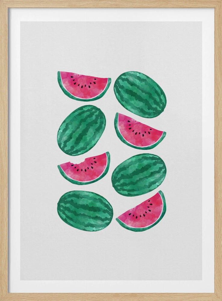 Watermeloenmenigte | Poster