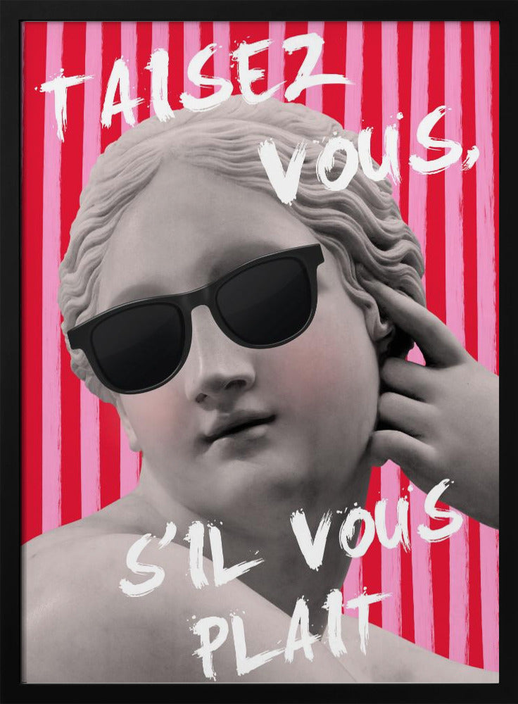 Roze en rood gestreepte Venus | Poster