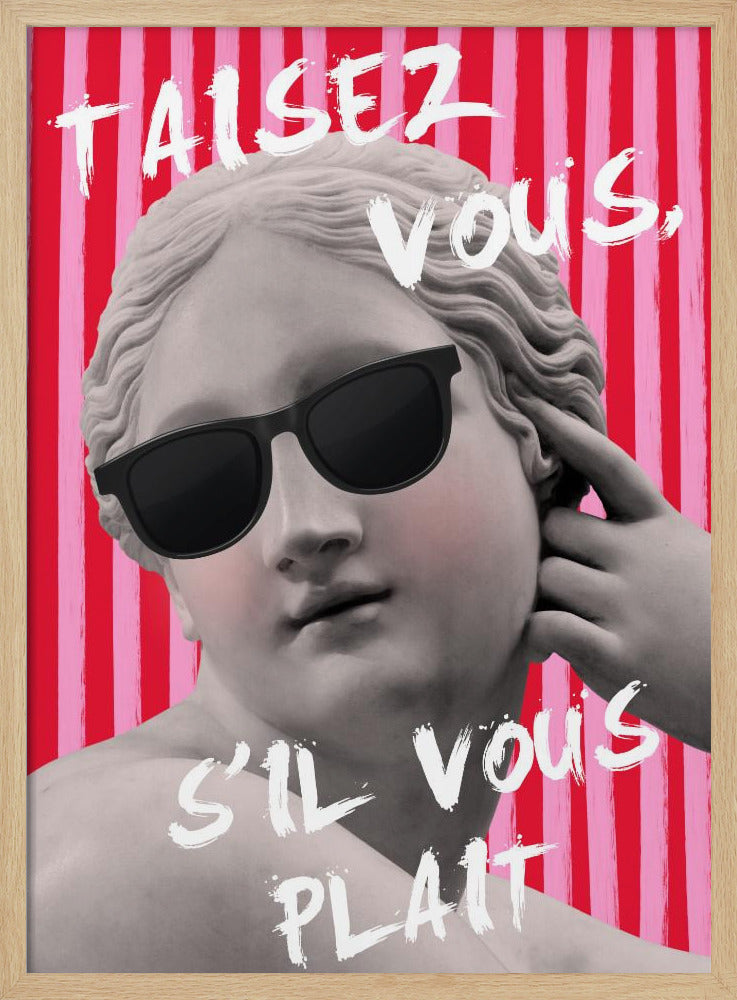 Roze en rood gestreepte Venus | Poster