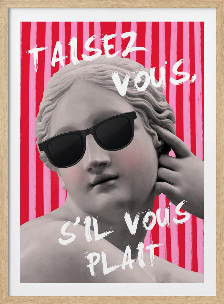 Roze en rood gestreepte Venus | Poster