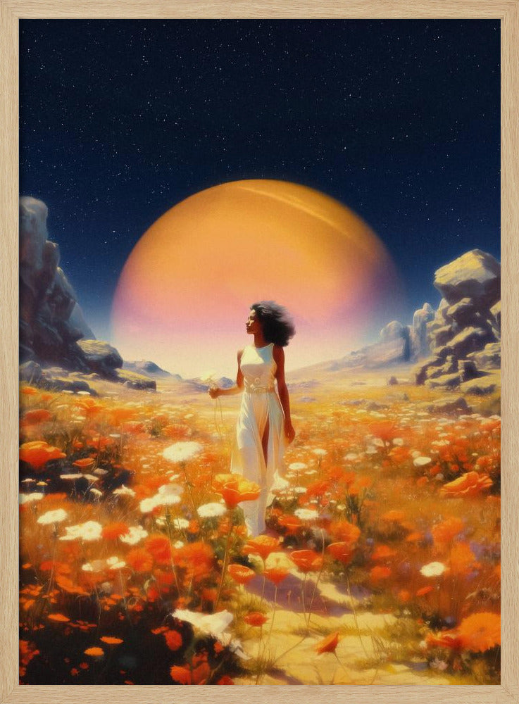 Kosmische bloemenvelden | Poster