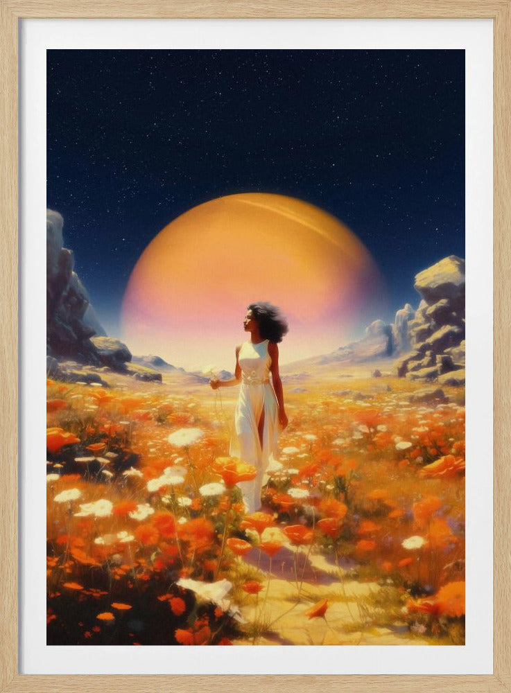 Kosmische bloemenvelden | Poster