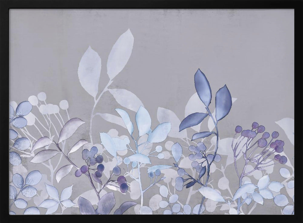 Aquarel Pastel Tuinblauw | Poster