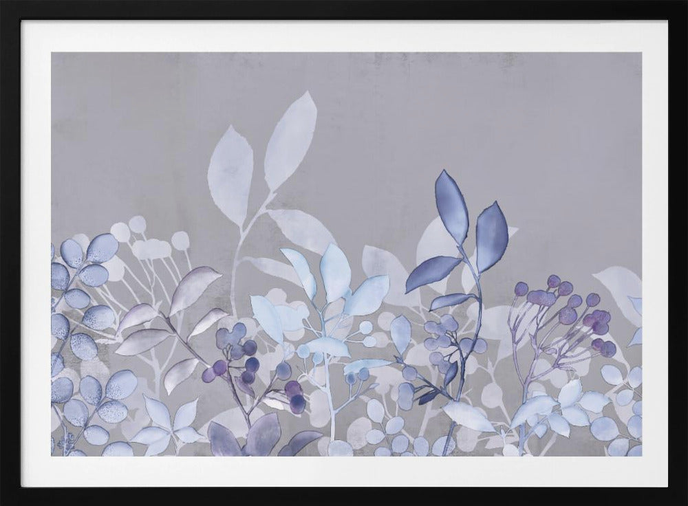 Aquarel Pastel Tuinblauw | Poster