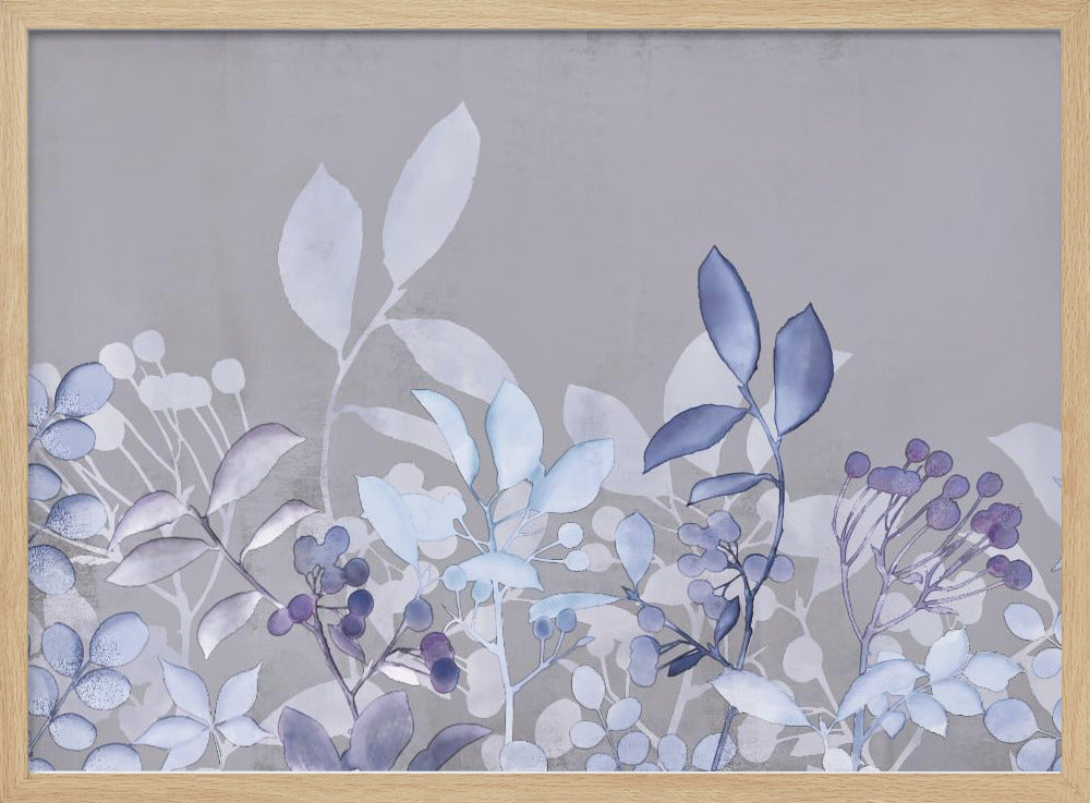 Aquarel Pastel Tuinblauw | Poster