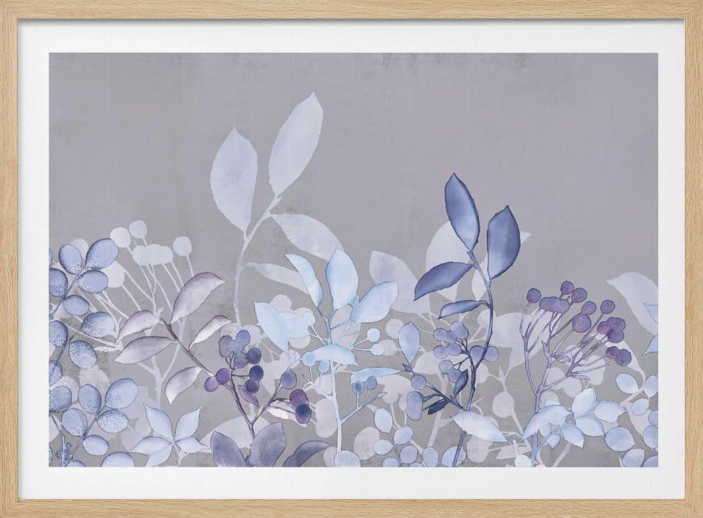 Aquarel Pastel Tuinblauw | Poster