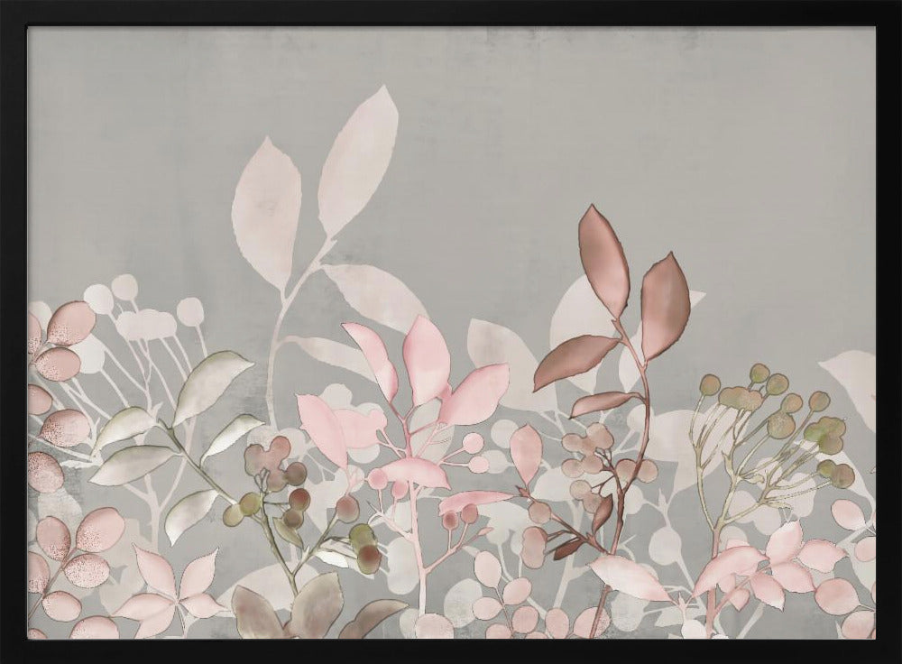 Aquarel Pastel Tuin Roze | Poster