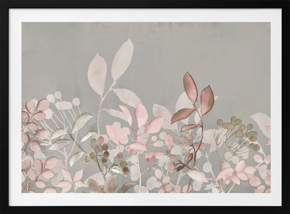 Aquarel Pastel Tuin Roze | Poster