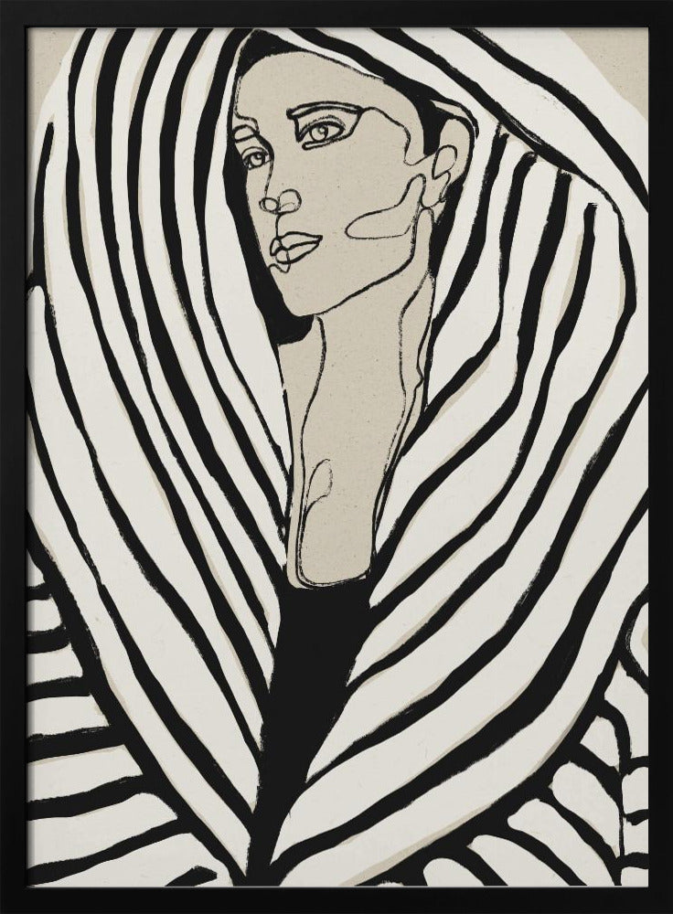 Gestreepte elegantie | Poster