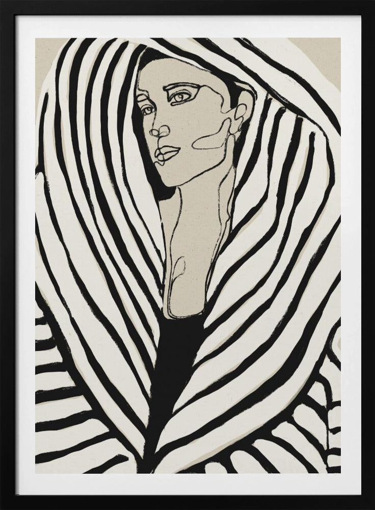 Gestreepte elegantie | Poster