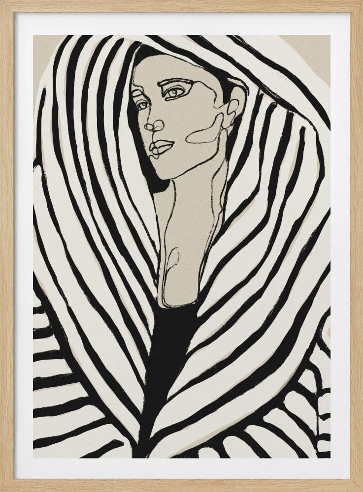 Gestreepte elegantie | Poster
