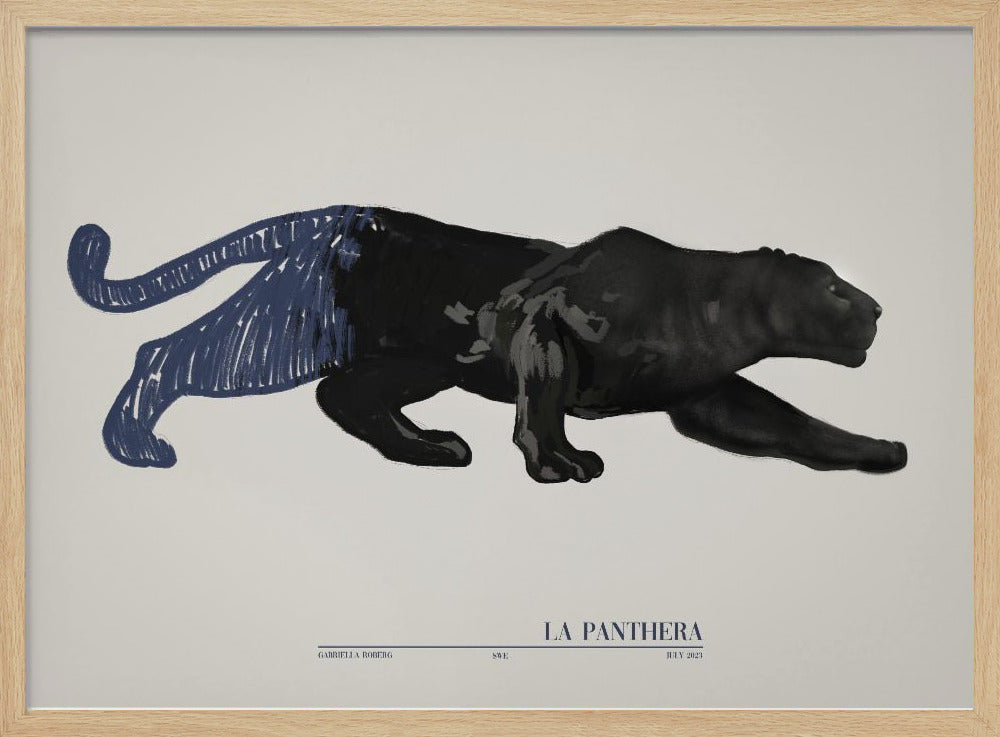 La Panthera (blauw) | Poster