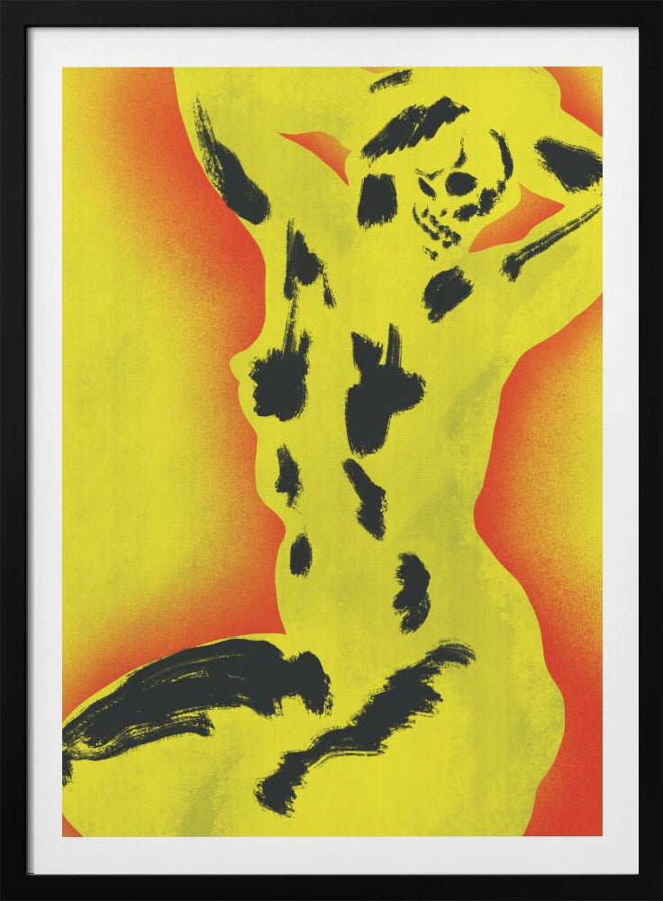 Gele schedel naakt | Poster