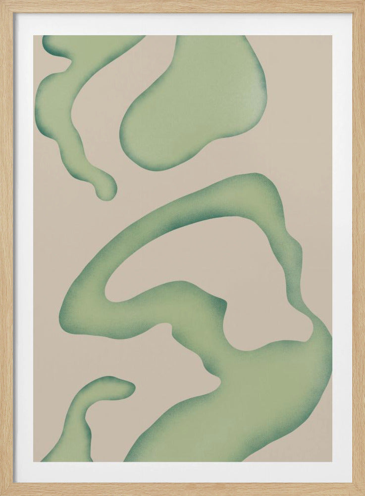 Vloeiende Groene Essentie | Poster