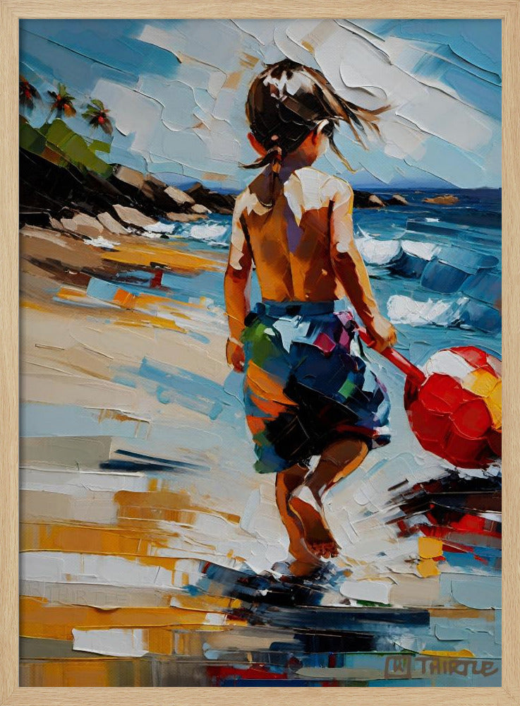 Jongen op het strand | Poster