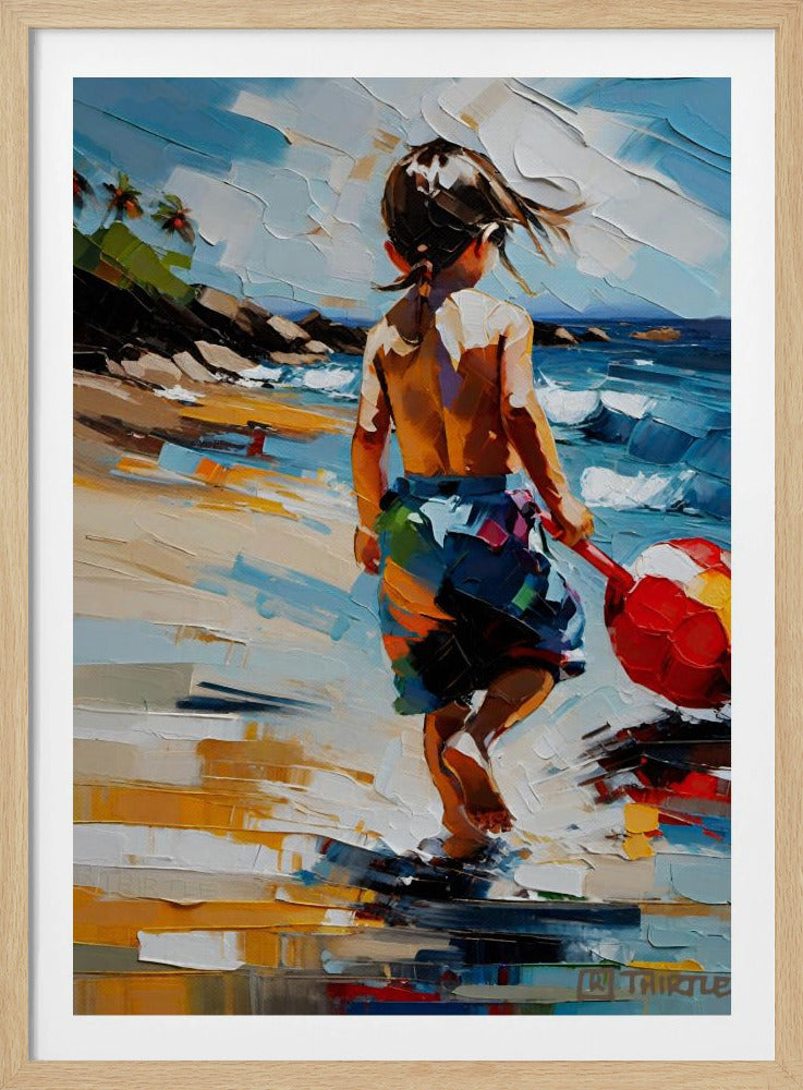 Jongen op het strand | Poster