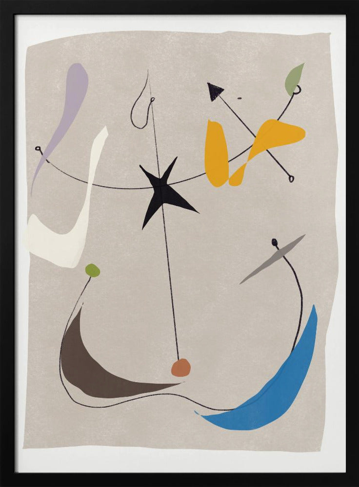 Minimalistische lijnen en kleurrijke vormen | Poster