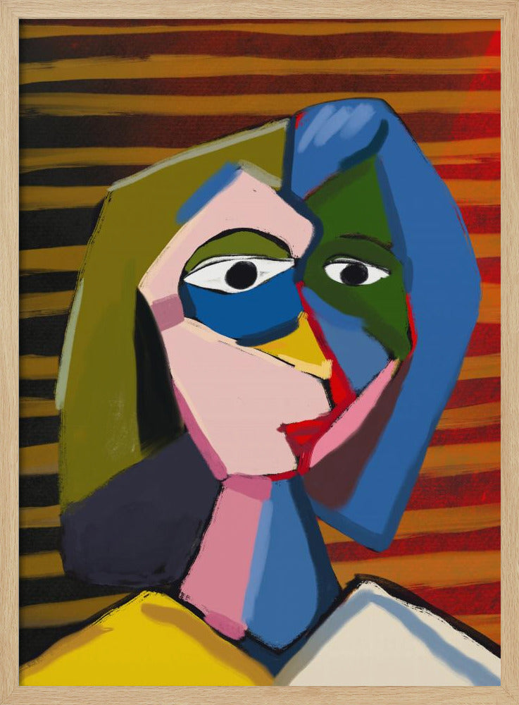 Portret geïnspireerd door Picasso | Poster