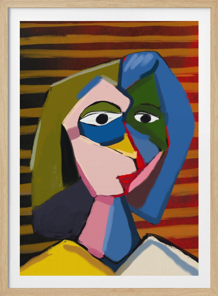 Portret geïnspireerd door Picasso | Poster