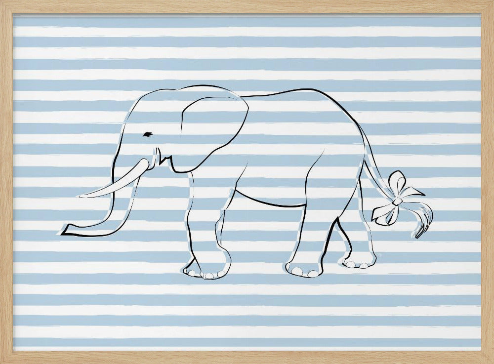 Gestreepte olifantenstrik | Poster