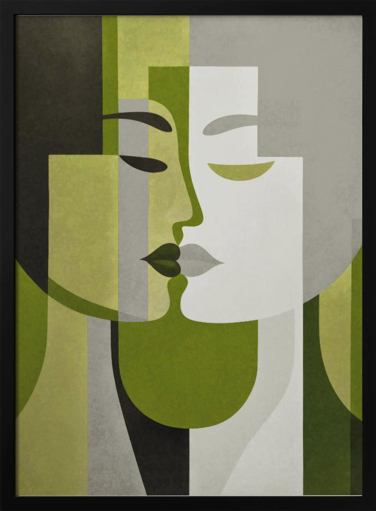 Kus me Groen Grijs | Poster