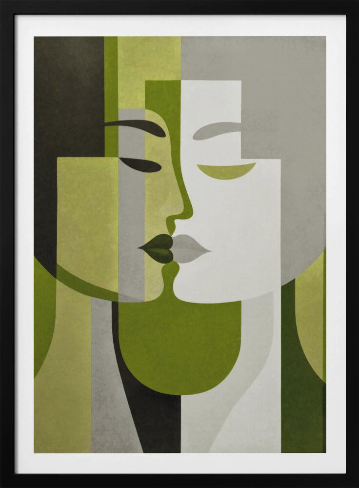 Kus me Groen Grijs | Poster